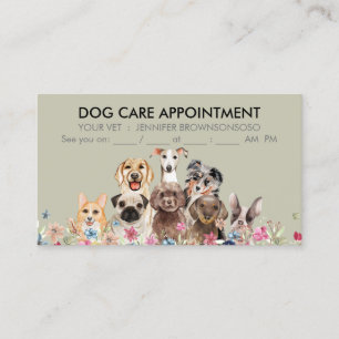 Carte De Visite Chiens Boho Chic Nominations Beige Cute
