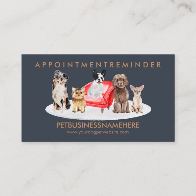 Carte De Visite Chiens de rendez-vous Brown pour animaux de compag (Devant)