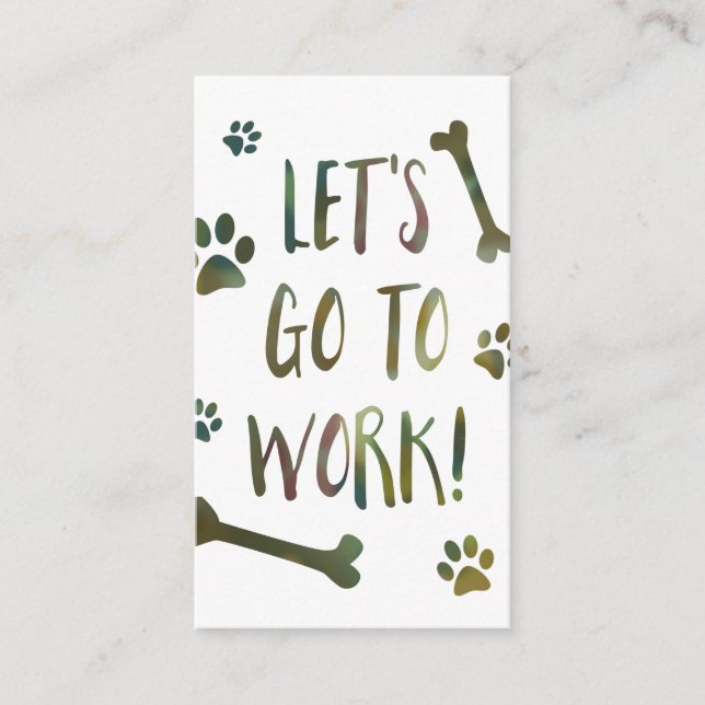 Carte De Visite chiens de travail (Devant)