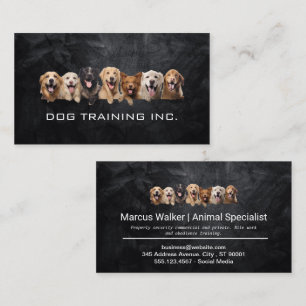 Carte De Visite Chiens heureux   Entraîneur animal