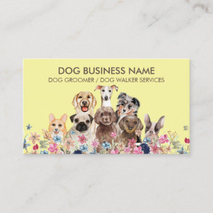 Carte De Visite Chiens Jaunes