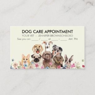 Carte De Visite Chiens jaunes Boho Chic Nomination