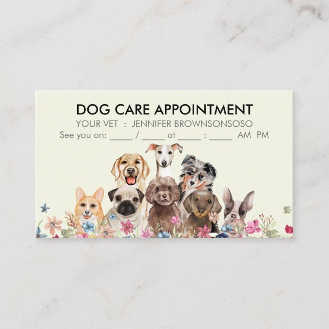 Carte De Visite Chiens jaunes Boho Chic Nomination (Devant)