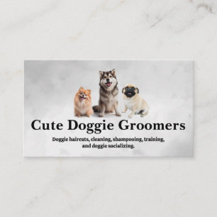 Carte De Visite Chiens sympa assis