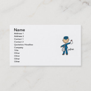 Carte De Visite Chiffre de bâton de travailleur postal