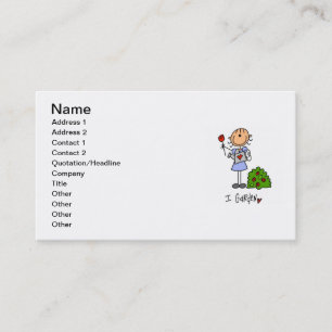 Carte De Visite Chiffre de jardinage de bâton