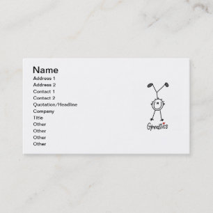 Carte De Visite Chiffre simple gymnaste de bâton