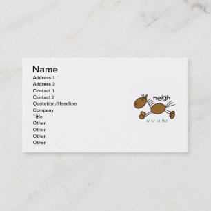 Carte De Visite Chiffre T-shirts et cadeaux de bâton de cheval