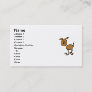 Carte De Visite Chiffre T-shirts et cadeaux de bâton de chien