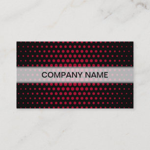 Carte De Visite Chiffre Techno Dots Moderne Noir