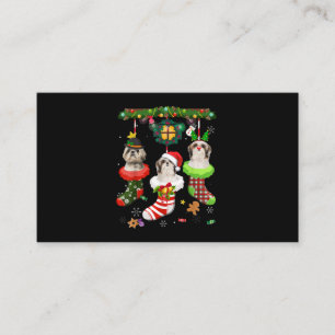 Carte De Visite Chih Tzu En Chaussettes Noël Noël Noël Noël Noël N