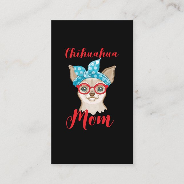 Carte De Visite Chihuahua Maman Chiens mignons (Devant)