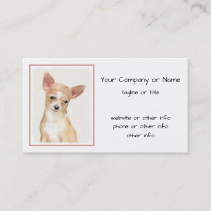 Carte De Visite Chihuahua Peinture - Cute Original Chien Art