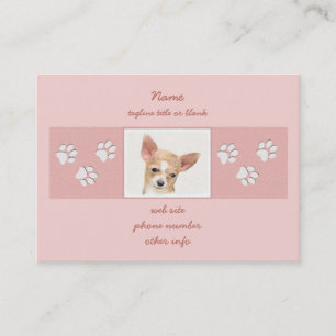 Carte De Visite Chihuahua Peinture - Cute Original Chien Art