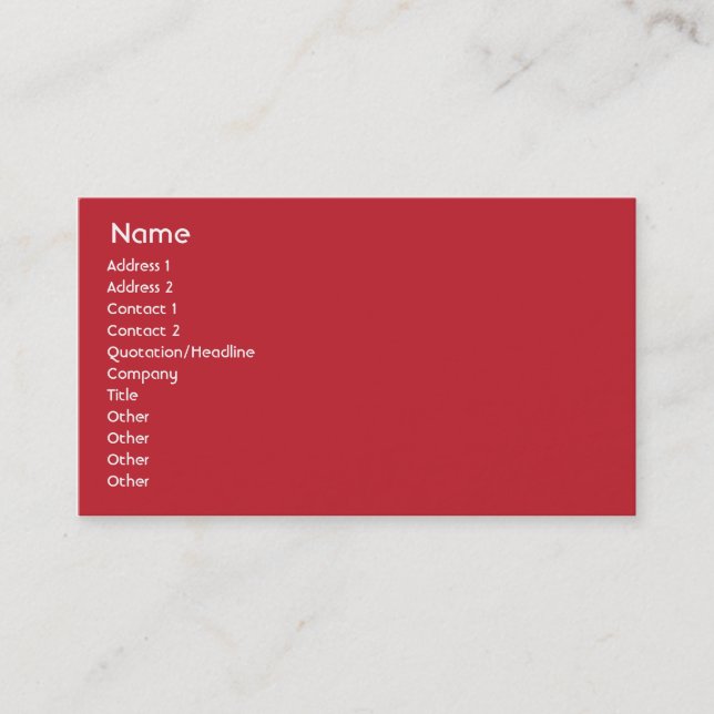 Carte De Visite Chili - Entreprises (Devant)
