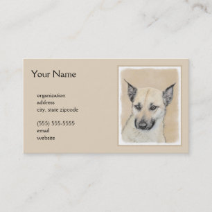 Carte De Visite Chinook (Oreilles Pointées) Peinture - Art Chien o