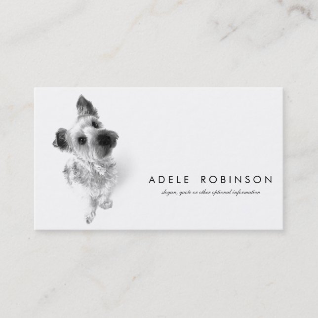 Carte De Visite Chiot doux mignon de Yorkshire Terrier Yorkie (Devant)