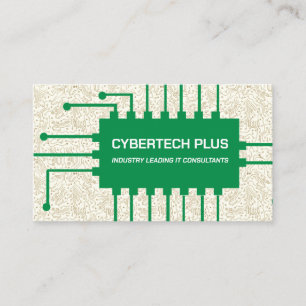 Carte De Visite Chip et circuits informatiques écologiques