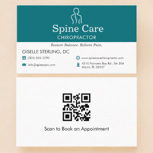 Carte de visite chiropracteur Code QR 