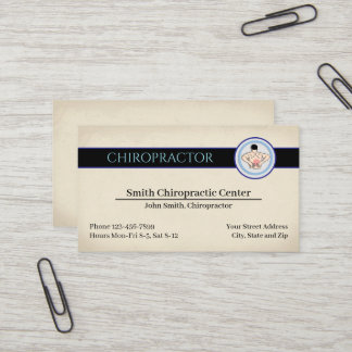 Carte De Visite Chiropractic Chiropractor Clinic Business Card