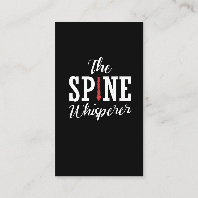 Carte De Visite Chiropractor de Whisperer à épine Funny Orthopédiq (Devant)
