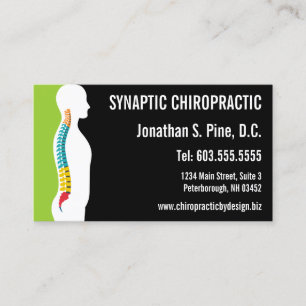 Carte De Visite Chiroprakteur graphique d'heures de bureau de