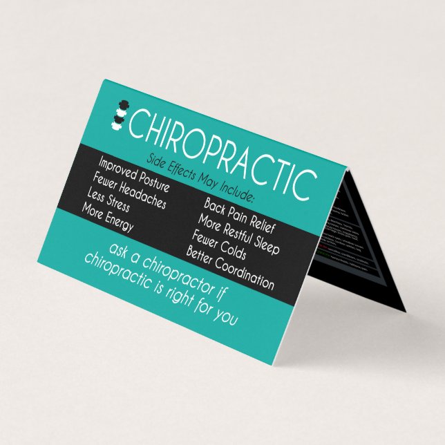 Carte De Visite Chiroprakteur vertébral de diagramme de (Devant)