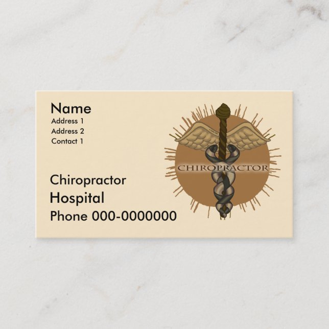 Carte de visite chiropraticien (Devant)