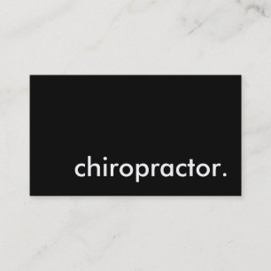 Carte De Visite chiropraticien.