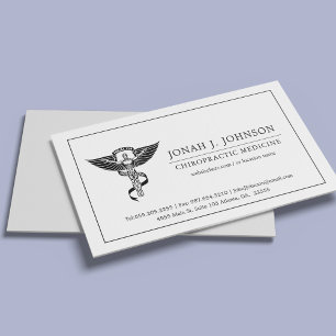 Carte De Visite Chiropraticien   Bordure linéaire minimaliste