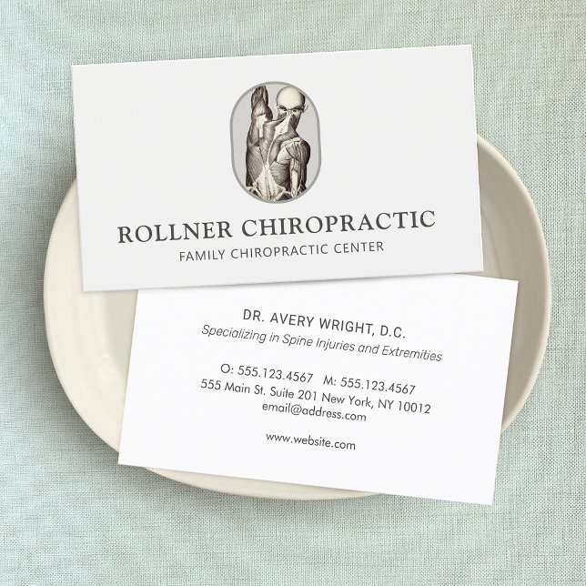 Carte De Visite Chiropraticien Chiropratique Blessure spinale (Créateur téléchargé)