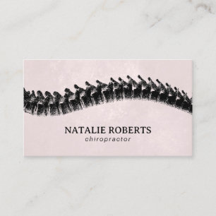 Carte De Visite Chiropraticien Chiropratique Spine Therapist Blush