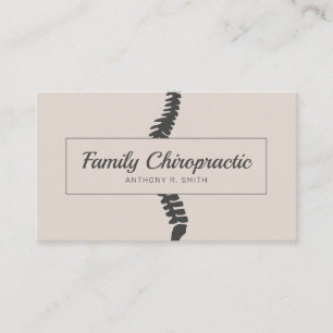 Carte De Visite Chiropraticien de la chiropratique familiale