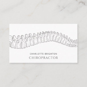 Carte De Visite Chiropraticien De La Spine Anatomique