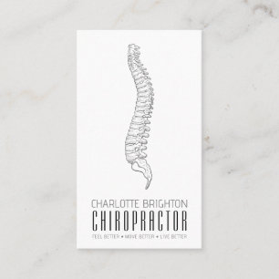 Carte De Visite Chiropraticien De La Spine Anatomique