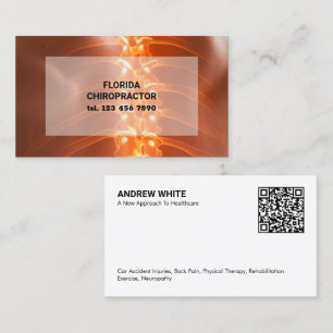 Carte De Visite Chiropraticien Physiothérapeute QR personnalisé