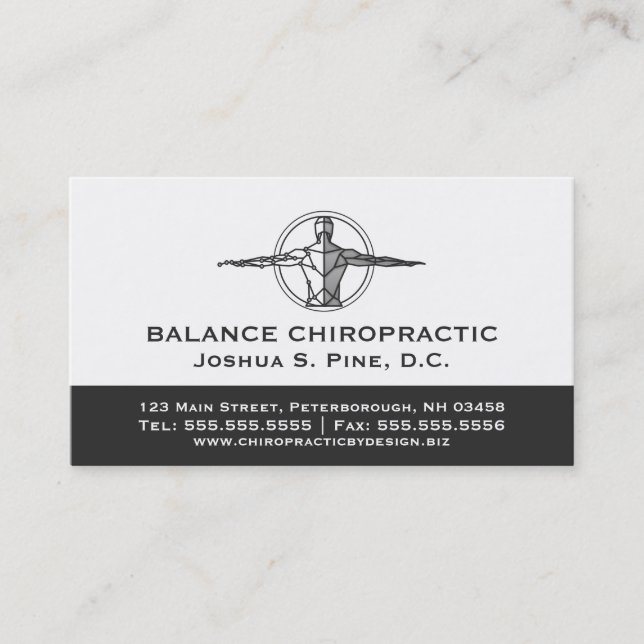 Carte De Visite Chiropraticien professionnel Nomination multiple (Devant)