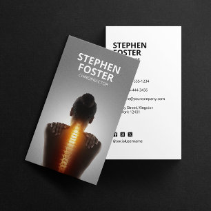 Carte De Visite Chiropraticien Thérapeute de Massage Réglage de la