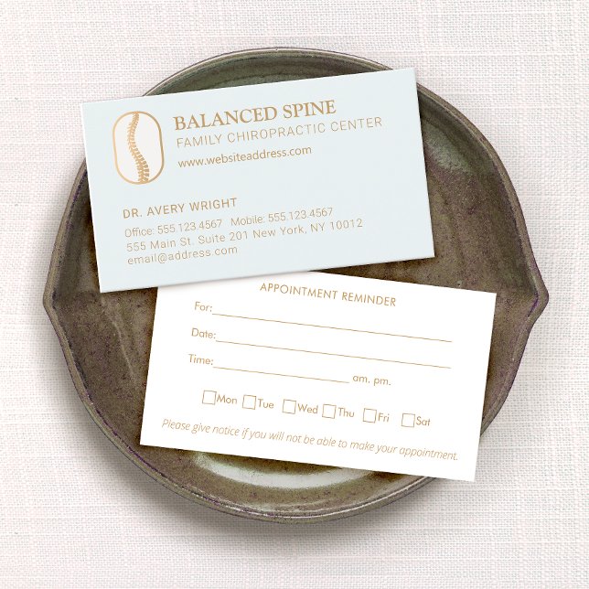 Carte De Visite Chiropratique Chiropraticien Nomination Rappel (Créateur téléchargé)