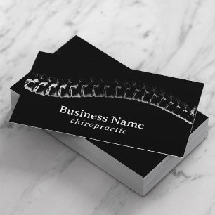 Carte De Visite Chiropratique Spine Therapist Chiropracteur noir