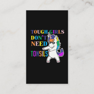Carte De Visite Chirurgie d'enlèvement de tonsil cute Récupérat
