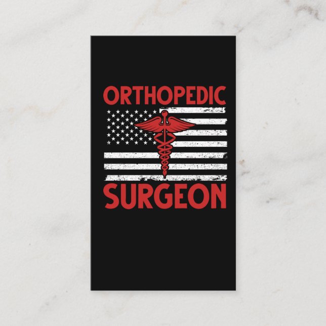 Carte De Visite Chirurgien orthopédique américain (Devant)
