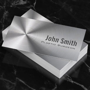 Carte De Visite Chirurgien plastique Faux Métal Médicale