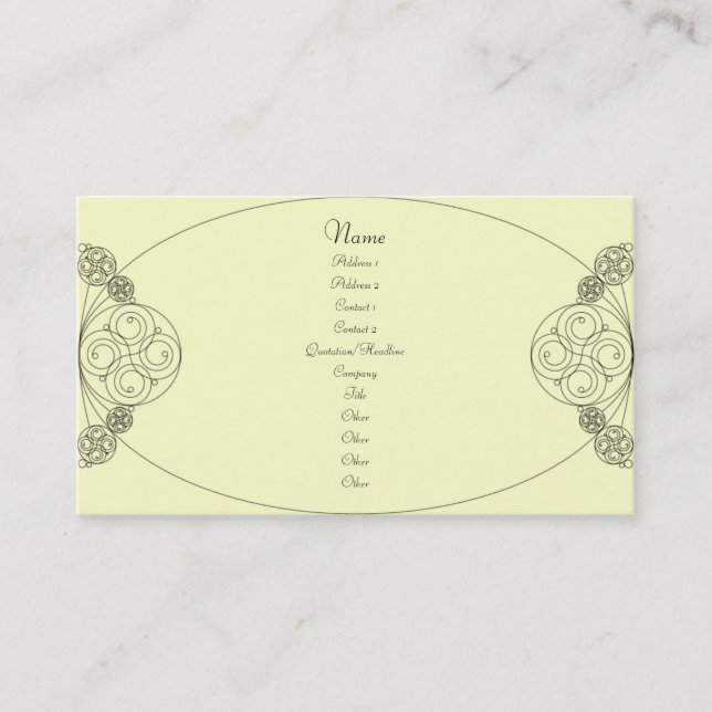 Carte De Visite Chloe - crème (Devant)