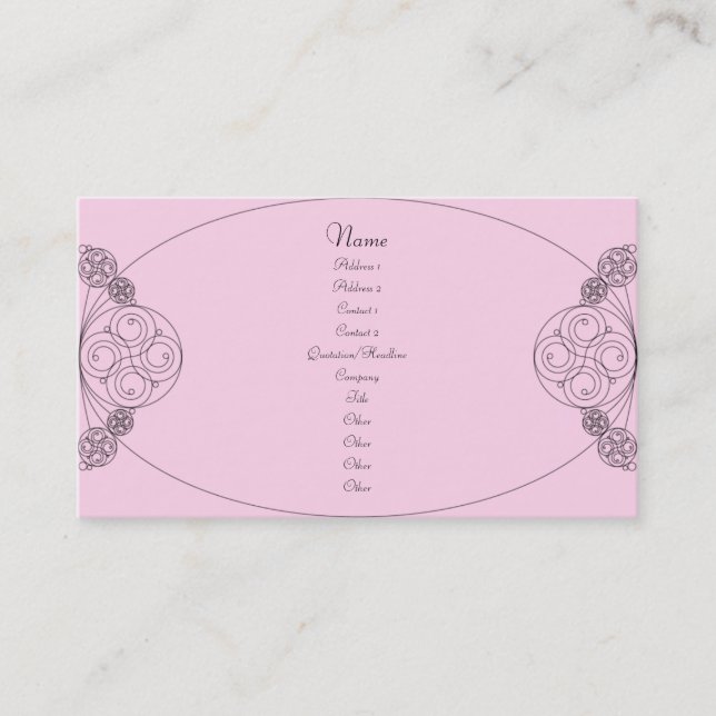 Carte De Visite Chloe - rose (Devant)