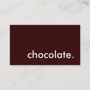 Carte De Visite chocolat.