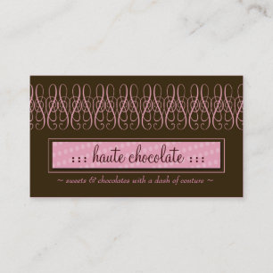 CARTE DE VISITE CHOCOLAT 311-SWIRLY SUCRÉ