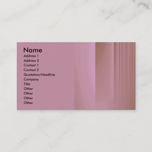 Carte De Visite Chocolat aux fraises (Devant)