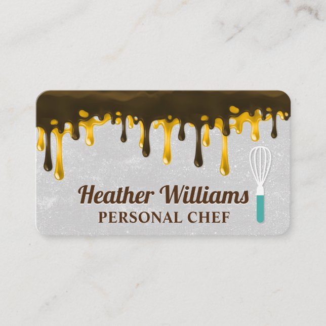 Carte De Visite Chocolat Brown au lait | Whisk | Cuisine (Devant)