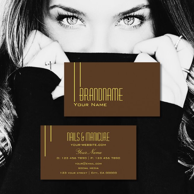 Carte De Visite Chocolat Brown Chic simple et professionnel (Créateur téléchargé)